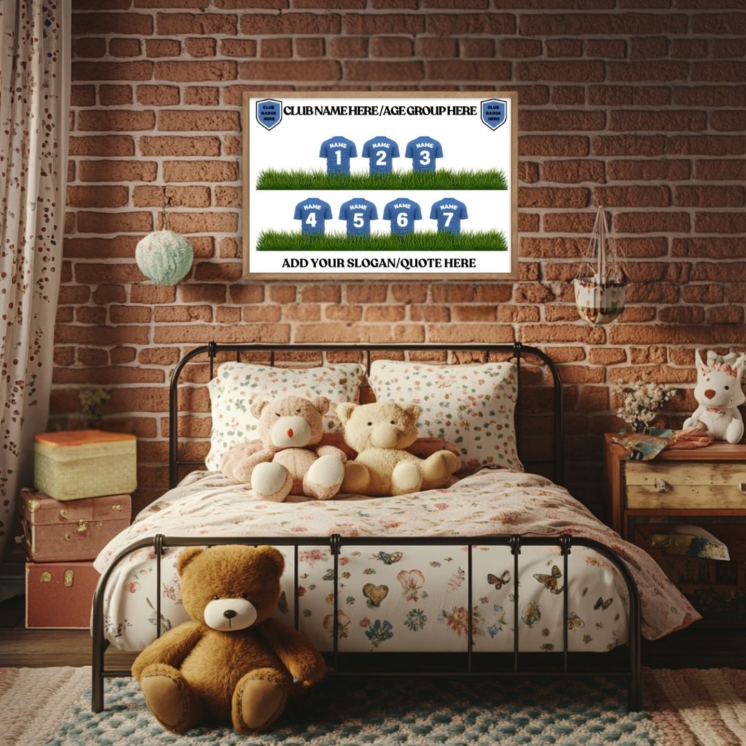 Adore Charlotte Customs_Customised Grassroots Football Team Squad Prints Brick-Walled Bedroom