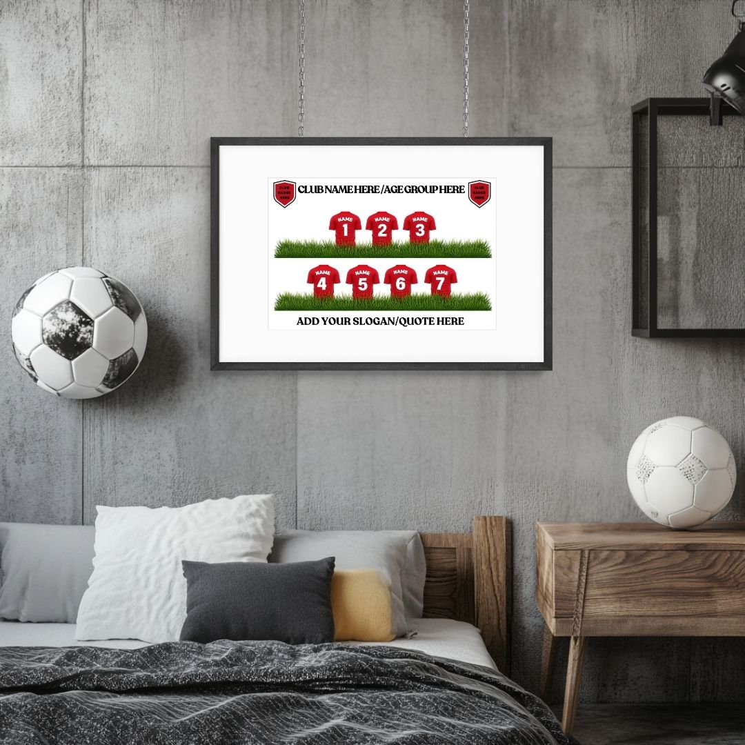 Adore Charlotte Customs_Customised Grassroots Football Team Squad Prints Grey Modern Room