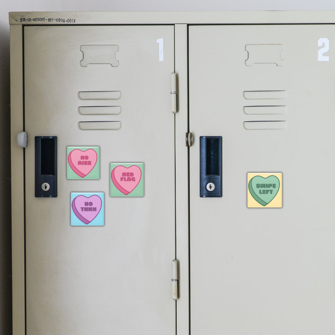 Anti Valentines Custom Photo Magnet on a locker