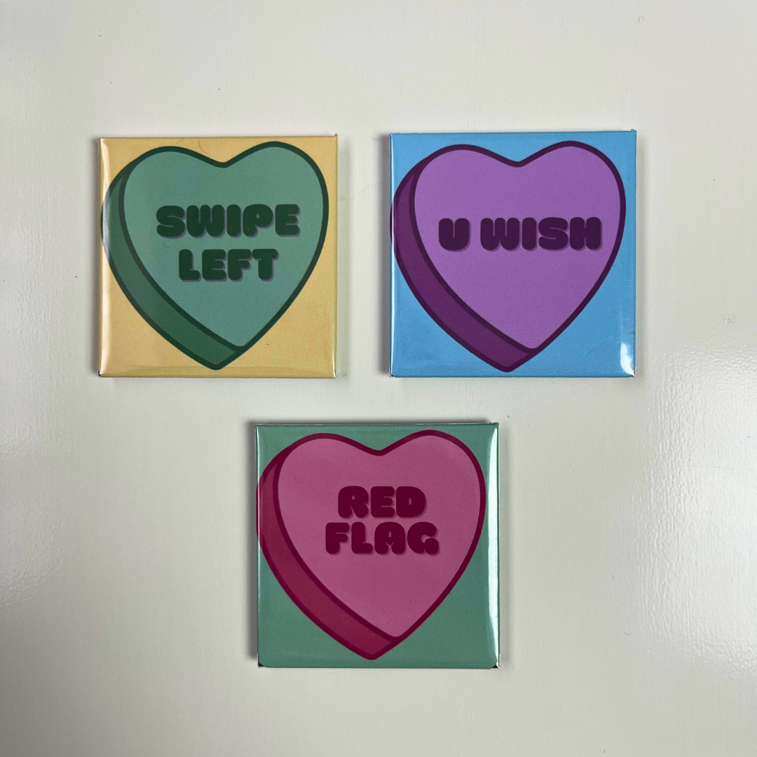 Anti Valentines Day Quote Photo Magnets Love Hearts.