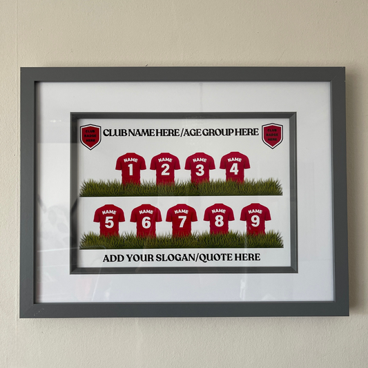 Grassroots Football Squad Prints Framed